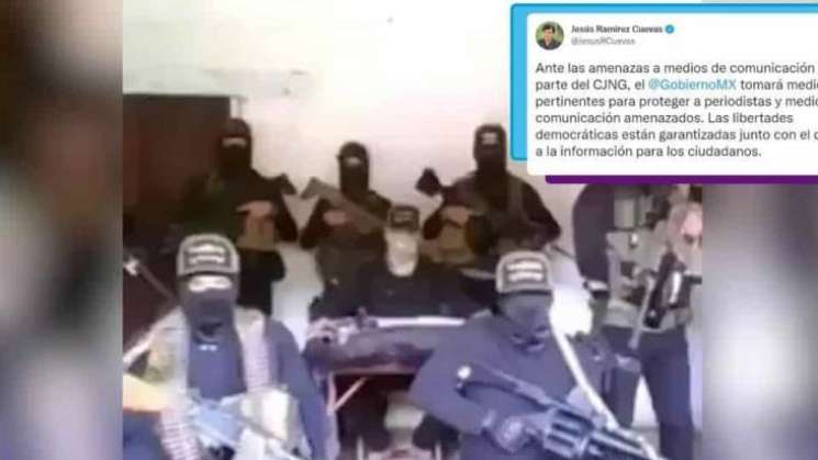 Anuncia AMLO protección a periodistas amenazados por el CJNG