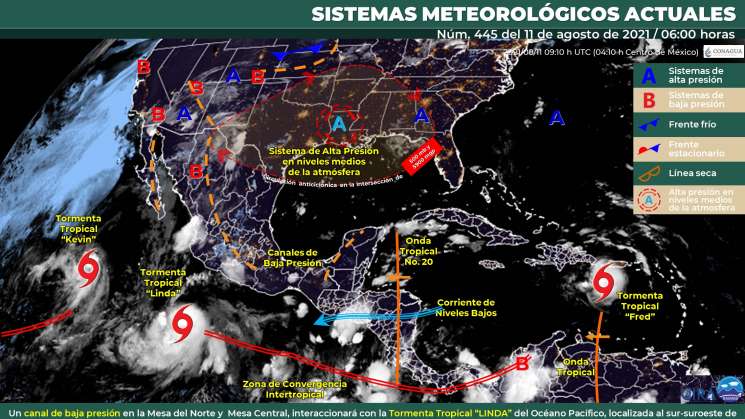  Tormenta Tropical “Linda” causa nublados y lluvias en Oaxaca