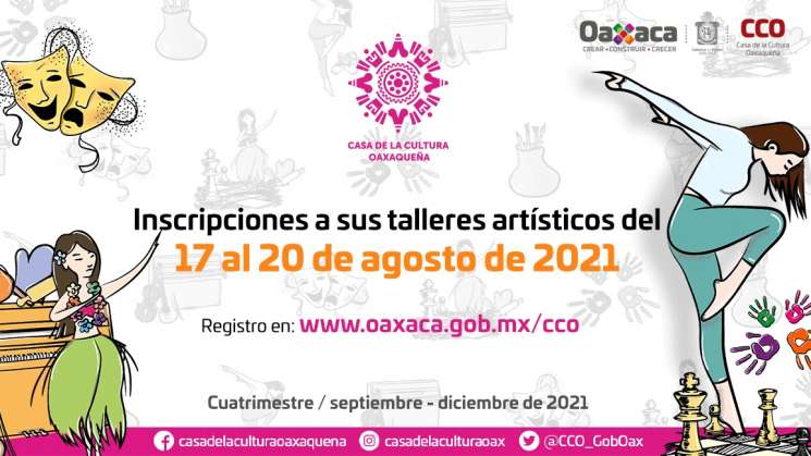 Abren inscripciones en línea a talleres artísticos de la CCO  