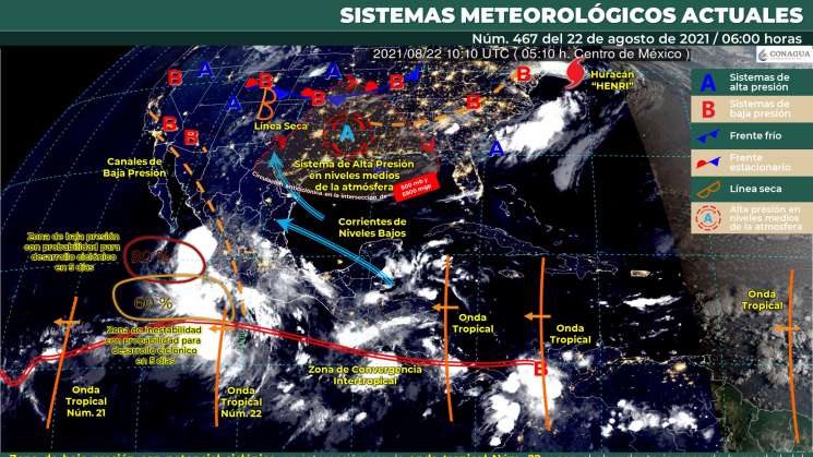 Avance de onda tropical 21 sigue causando lluvias