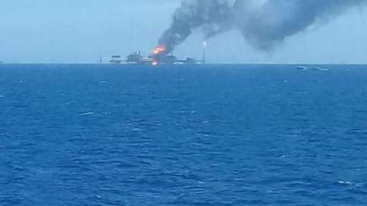 Explosión en plataforma de Pemex en Ku-Alfa en Campeche