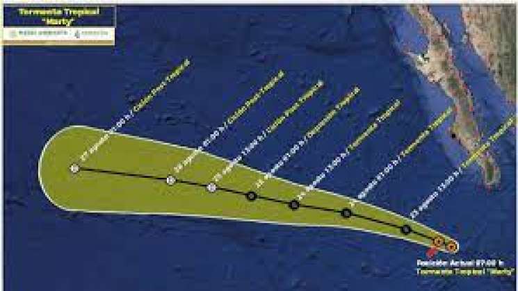 Con remanentes de Grace, se crea la tormenta tropical “Marty”  