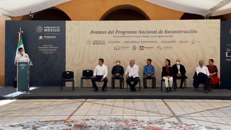 AMLO supervisa avances del Programa Nacional de Reconstrucción 