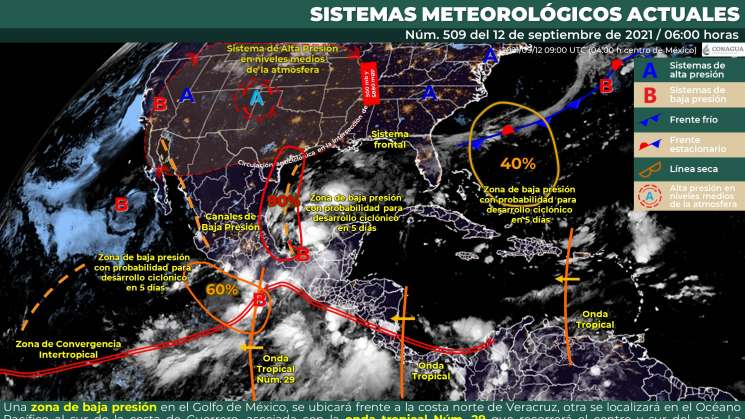 Advierte CEPCO ocurrencia de lluvias en gran parte del estado    