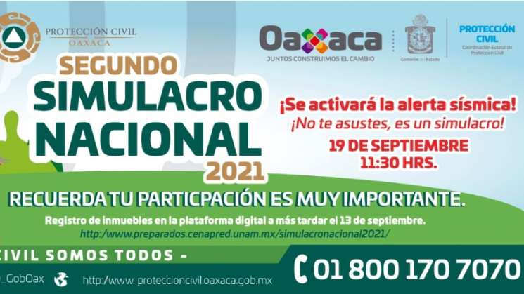 Mañana Domingo se realizará el Segundo Simulacro Nacional  