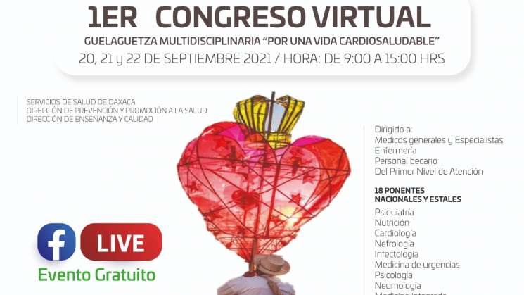 Realizan en Oaxaca congreso virtual por vida cardiosaludable