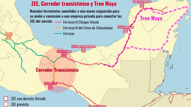 Analizan conectar Tren Maya con el Trasismico de Tehuantepec