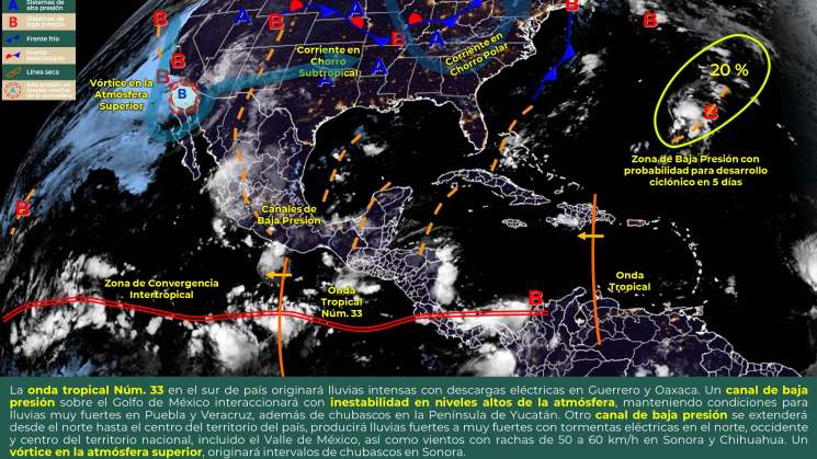 Pronostican lluvias intensas en regiones de Oaxaca