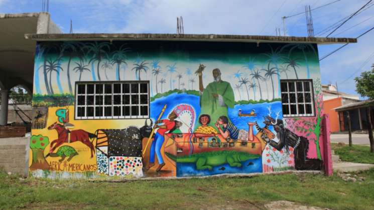 Pintan en murales la raíz, identidad y cultura africana en Oaxaca