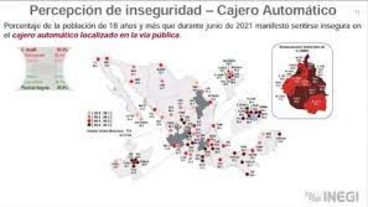 INEGI da a conocer las cinco ciudades “más inseguras del país”