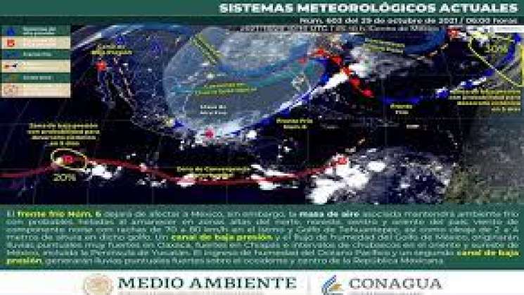 Canal de baja presión causa nublados y lluvias en zonas de Oaxaca