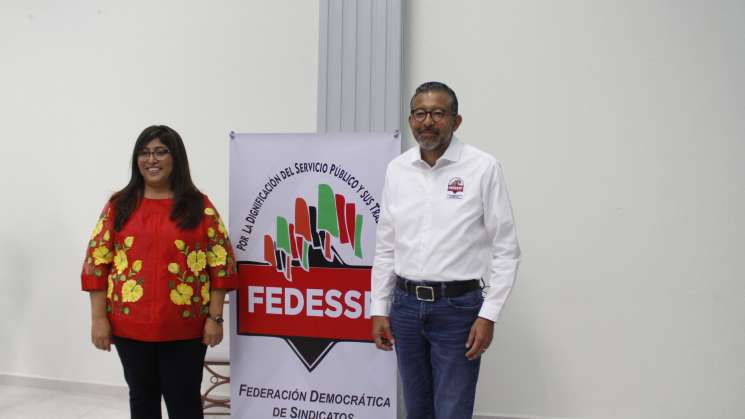 Renueva Fedessp dirigencia en Oaxaca, toma protesta Victoria Cruz