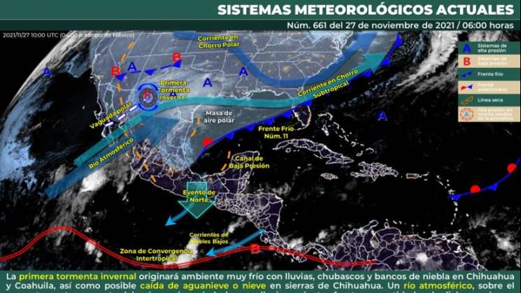 Anuncian primera tormenta invernal, frio en zonas altas de Oaxaca