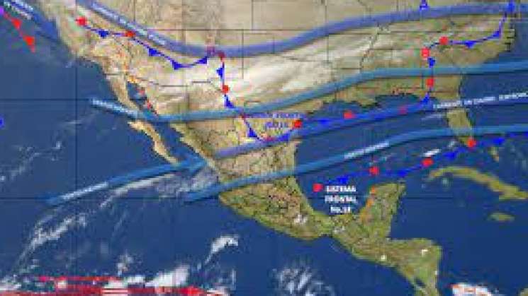 CEPCO: Frente frio 13 se desplaza por el golfo de México