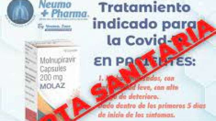 Alerta Cofepris por venta de falso molnupiravir