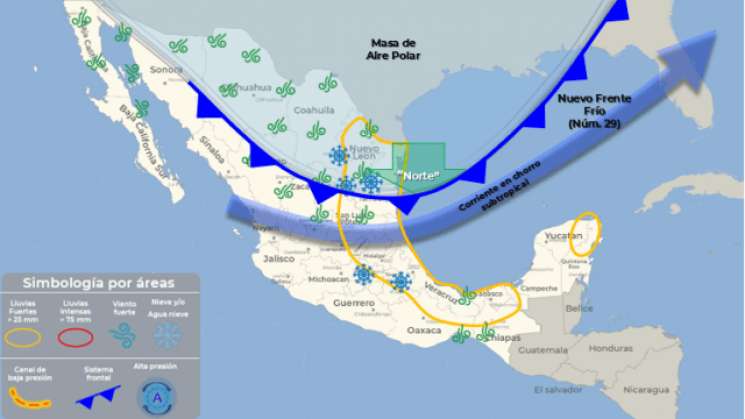 Habrá descenso de temperaturas en sierras de Oaxaca