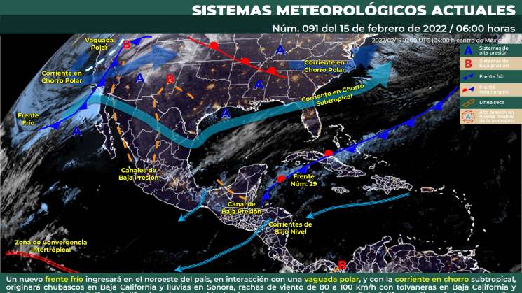 Nublado con lluvias y chubascos en regiones de Oaxaca