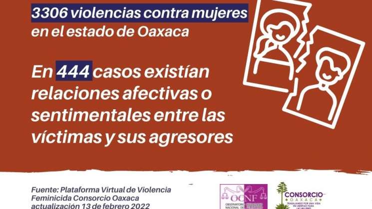 Van 3306 violencias contra mujeres en Oaxaca: Consorcio