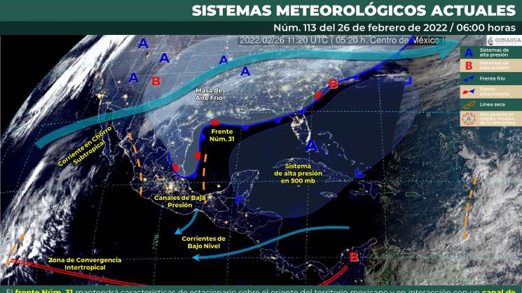 Habrá nublados y norte en el Istmo, cálido en costa de Oaxaca