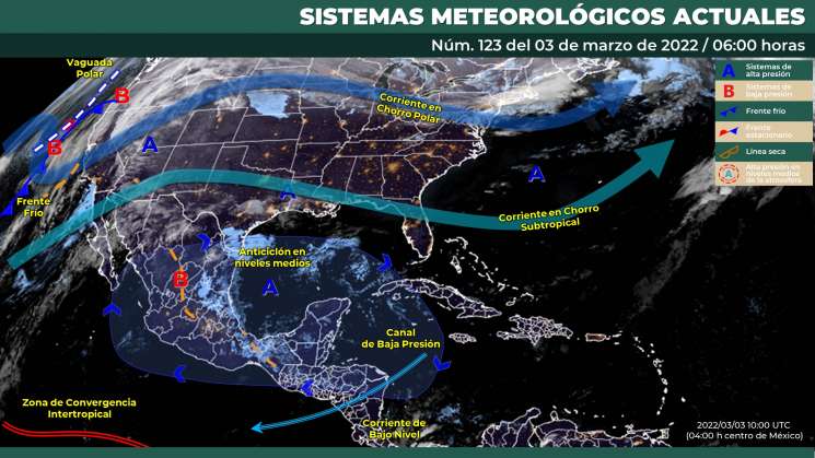 Oaxaca con nublados y lluvias, frio en sierras, cálido en costa 