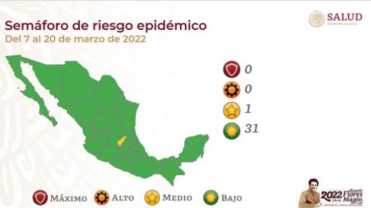 Semáforo verde por COVID-19 en casi todo México