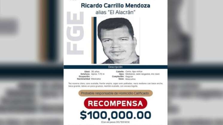 Recompensa por presunto sicario del alcalde de Aguililla