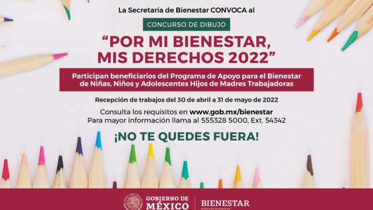  Emiten convocatoria infantil “Por mi Bienestar, mis Derechos”