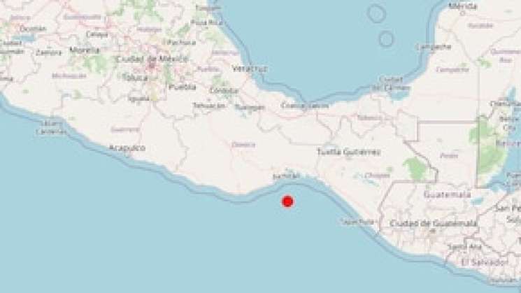  Sacude temblor de 4.0 a Salina Cruz, Oaxaca