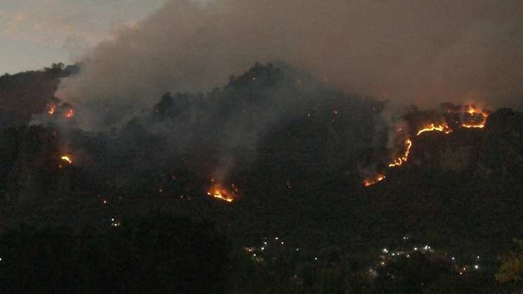 Reportan diversos incendios en el pais , Oaxaca con 9 quemas