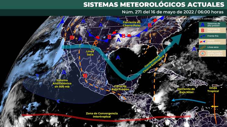 Nublados y posibles chubascos en regiones de Oaxaca