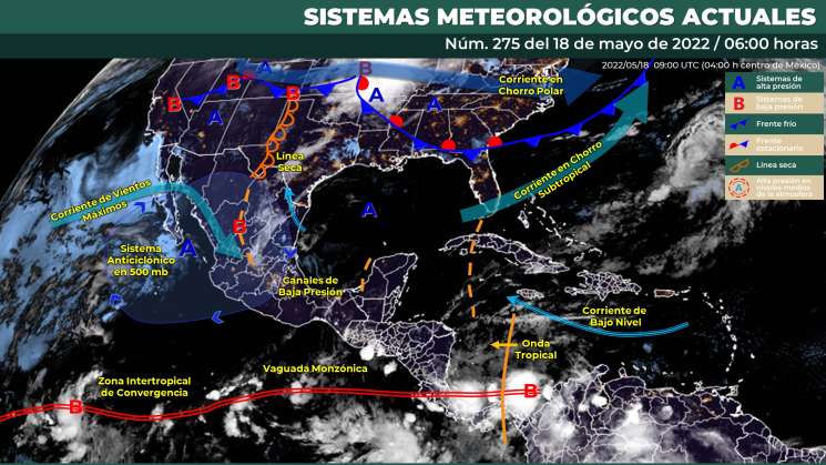 Chubascos y nublados en regiones de Oaxaca, cálido en Costa