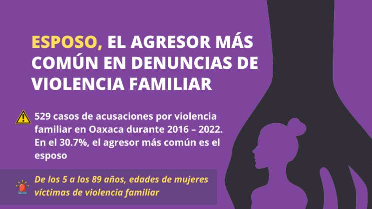 Esposo, el agresor más común en denuncias de violencia familiar  