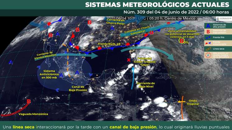 Ciclón tropical “Uno” producirá lluvias en Oaxaca