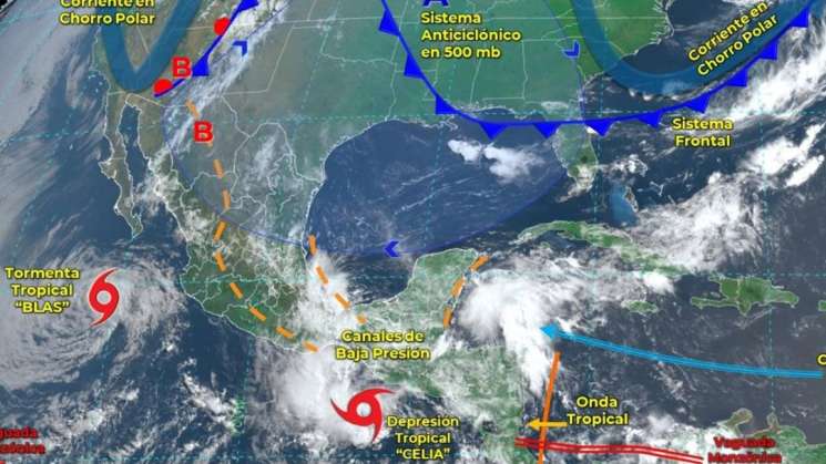  Depresión tropical Celia se dirige a costas de Oaxaca