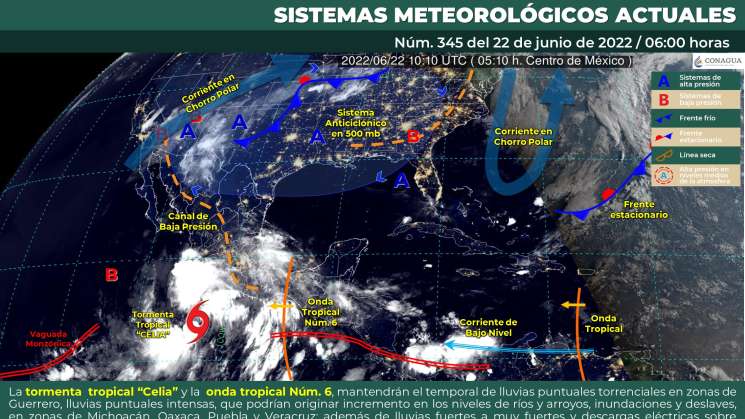 Tormenta Celia continua provocando lluvias continuas en Oaxaca