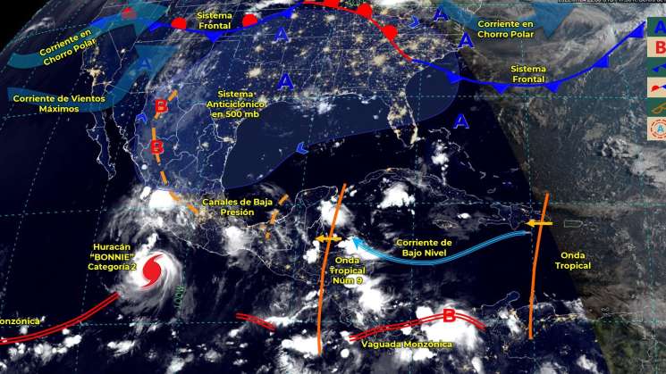 Lluvias con tormentas aisladas, ambiente más caluroso para Oaxaca