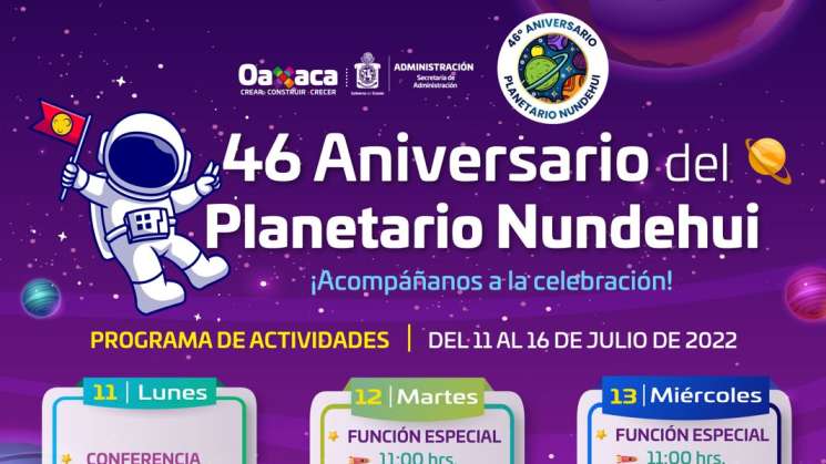 Planetario Nundehui celebrará 46 años con diversas actividades 