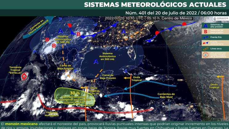 Onda Tropical 14 causa nublados y lluvias en regiones de Oaxaca