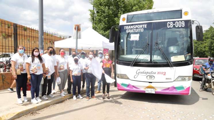 Arranca transporte público gratuito para Guelaguetza 2022