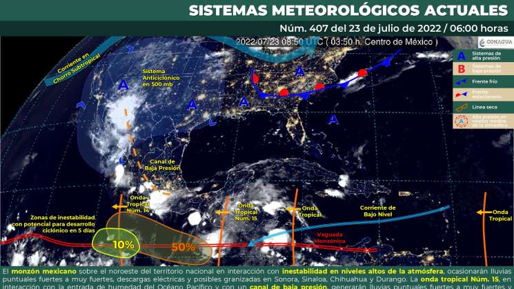 Continuará posibilidad de tormentas eléctricas en Oaxaca