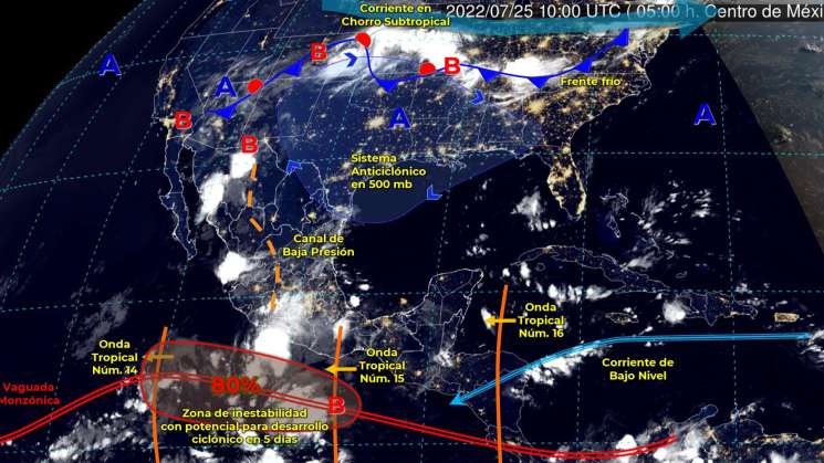 Tormentas eléctricas, rachas de viento,oleaje elevado y nubosidad