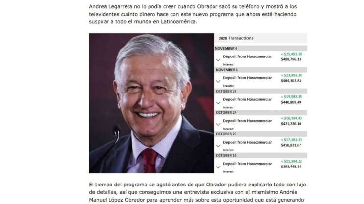 Alerta AMLO de estafa con criptomonedas con su imagen