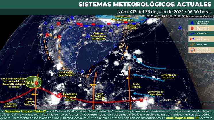 Nueva onda tropical 18 seguirá provocando lluvias en Oaxaca