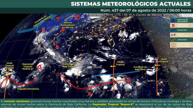 Anuncian nublados y lluvias por la tarde en Oaxaca