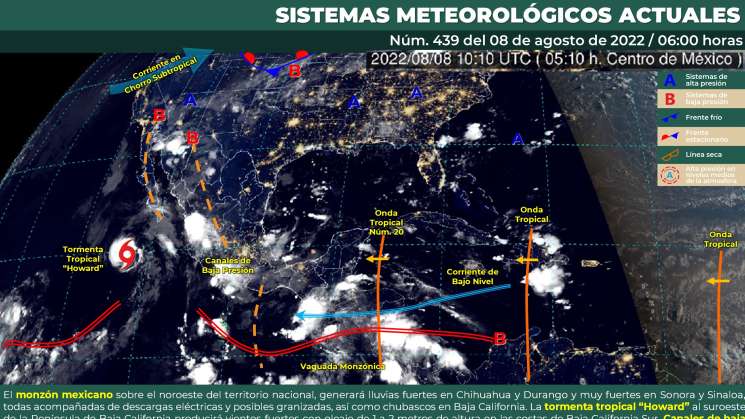  Inestabilidad atmosférica superior causa lluvias en Oaxaca