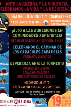 19 aniversario de los caracoles zapatistas