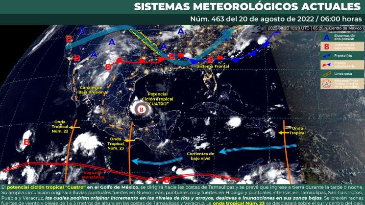 Mantendrán ondas tropicales lluvia y nublados en Oaxaca