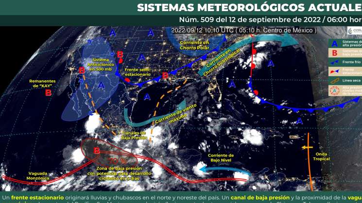 Mantiene canales de baja presión lluvias en Oaxaca 