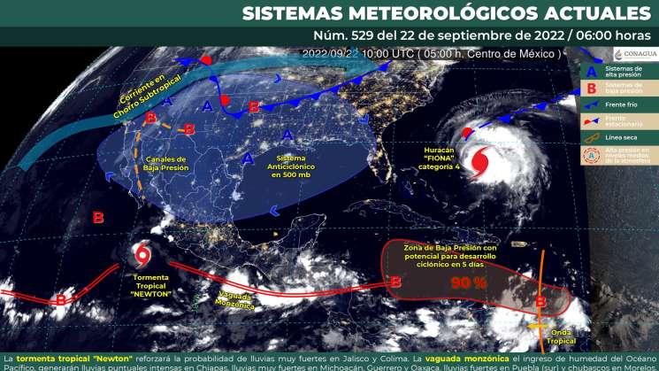 Se mantendrán lluvias en Oaxaca por vaguada Monzónica