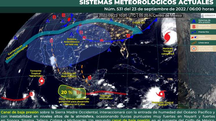 Zonas de bajo presión causan lluvias intensas en Oaxaca